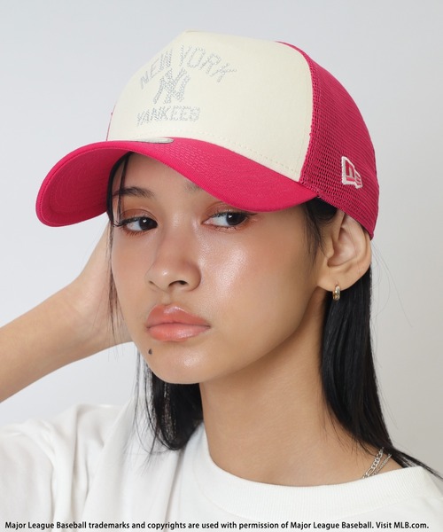 SPIRALGIRL(スパイラルガール)の「【NEW ERA】MLBラインストーンロゴ9FORTY A-Frameキャップ(キャップ・レディース・ピンク/ブラック/グリーン系その他2・FREE)」の9枚目の写真