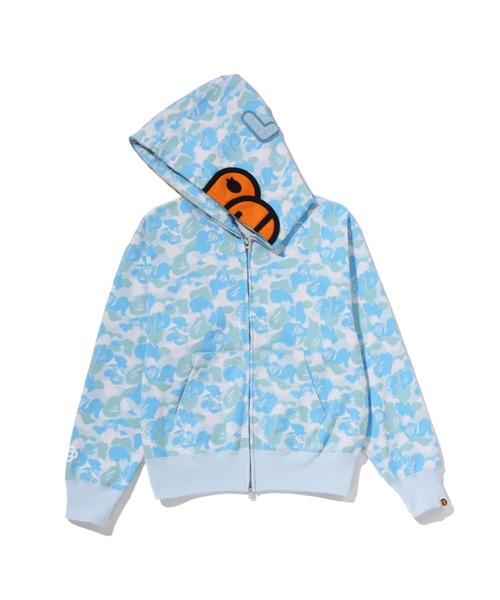 A BATHING APE(アベイシングエイプ)の「BABY LISA ABC CAMO FULL ZIP HOODIE(パーカー・レディース・ピンク/サックスブルー・MEDIUM/SMALL)」の5枚目の写真
