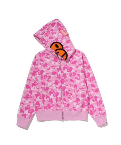 A BATHING APE(アベイシングエイプ)の「BABY LISA ABC CAMO FULL ZIP HOODIE(パーカー・レディース・ピンク/サックスブルー・MEDIUM/SMALL)」の6枚目の写真