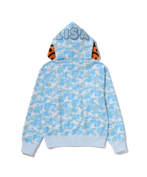 A BATHING APE(アベイシングエイプ)の「BABY LISA ABC CAMO FULL ZIP HOODIE(パーカー・レディース・ピンク/サックスブルー・MEDIUM/SMALL)」の7枚目の写真