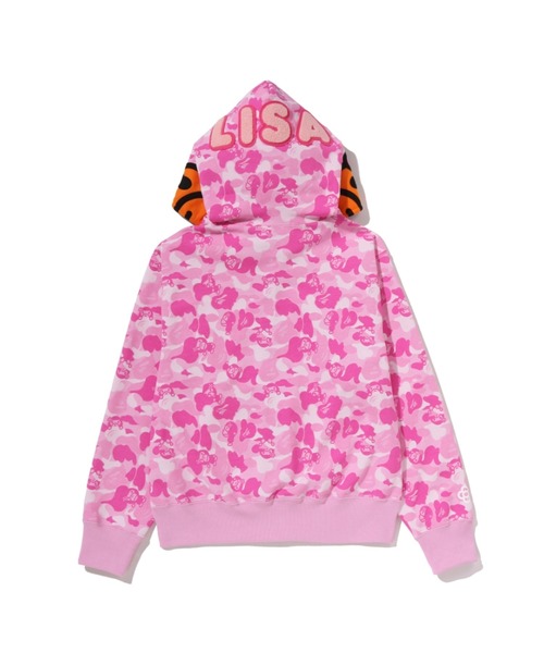 A BATHING APE(アベイシングエイプ)の「BABY LISA ABC CAMO FULL ZIP HOODIE(パーカー・レディース・ピンク/サックスブルー・MEDIUM/SMALL)」の8枚目の写真