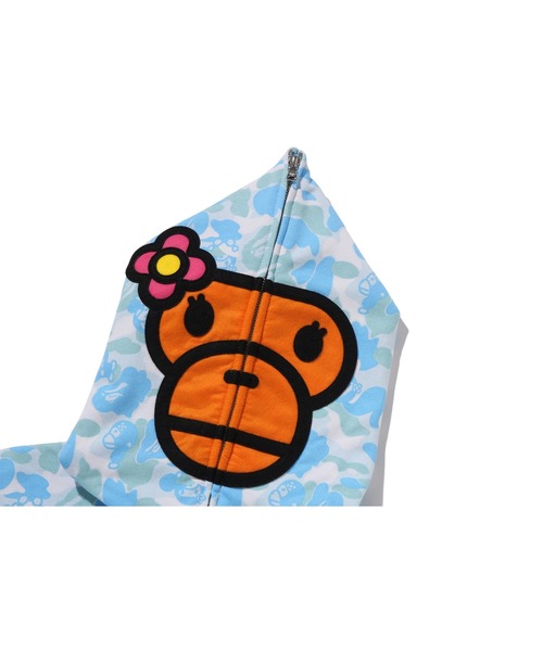A BATHING APE(アベイシングエイプ)の「BABY LISA ABC CAMO FULL ZIP HOODIE(パーカー・レディース・ピンク/サックスブルー・MEDIUM/SMALL)」の9枚目の写真