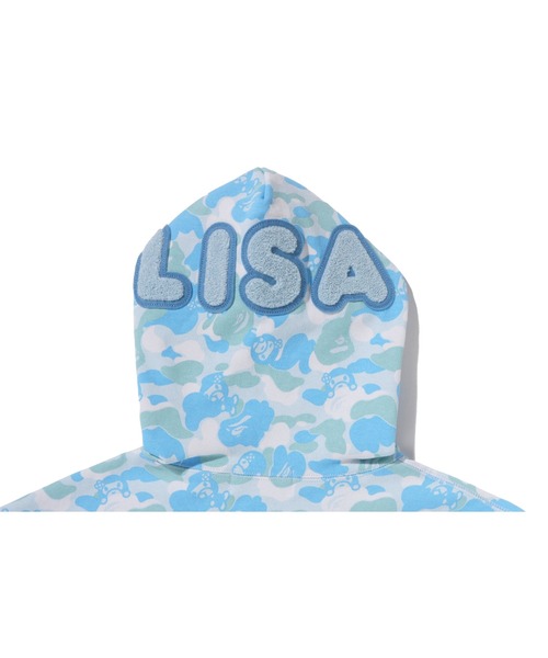 A BATHING APE(アベイシングエイプ)の「BABY LISA ABC CAMO FULL ZIP HOODIE(パーカー・レディース・ピンク/サックスブルー・MEDIUM/SMALL)」の11枚目の写真