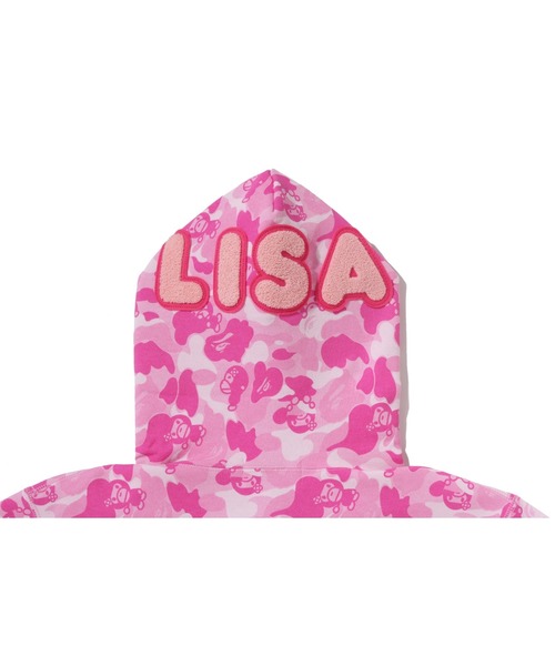 A BATHING APE(アベイシングエイプ)の「BABY LISA ABC CAMO FULL ZIP HOODIE(パーカー・レディース・ピンク/サックスブルー・MEDIUM/SMALL)」の12枚目の写真