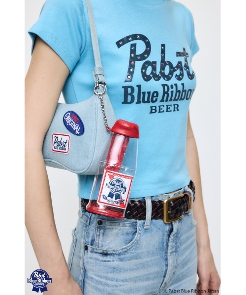 MOUSSY(マウジー)の「PABST BOTTLE ポーチ(ポーチ・レディース・ブラウン/クリア・FREE)」の2枚目の写真