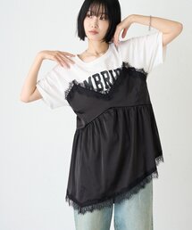 【WEB限定】サテンレースランジェリードッキングTee
