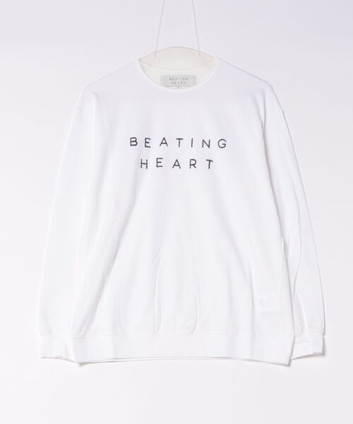 BEATING HEART(ビーティングハート)の「【S】【it】【BEATING HEART】ロゴ風プリント クルーネックトップス(Tシャツ/カットソー・レディース・ホワイト・1)」の1枚目の写真