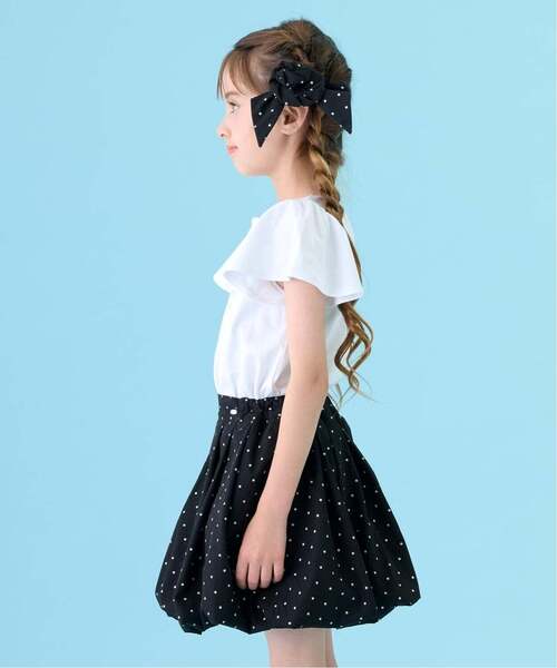 ANNA SUI mini(アナスイ・ミニ)の「ラインストーンロゴTシャツ(Tシャツ/カットソー・キッズ・ホワイト/ブラック・140cm/100-110cm/130cm/120cm/160cm/150cm)」の3枚目の写真