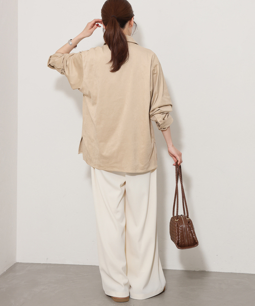 Torrazzo Donna(トラッゾドンナ)の「【TORRAZZO DONNA/トラッゾドンナ】カットワークスエードシャツ(シャツ/ブラウス・レディース・ベージュ/カーキ・FREE)」の11枚目の写真