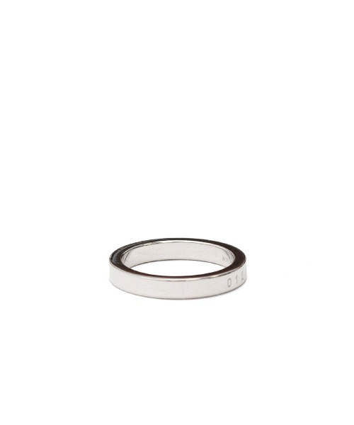 MM6 Maison Margiela(エムエムシックス メゾン マルジェラ)の「MINIMAL LOGO 3MM RING(リング・メンズ・シルバー・6/5/4)」の3枚目の写真