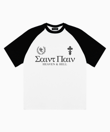 SP エインシェントブロックヘビーウェイトレグラン半袖Tシャツホワイト