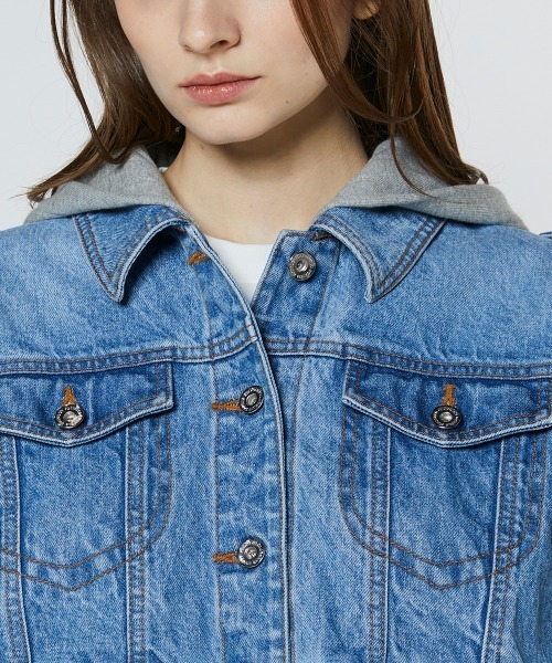 DOUBLE STANDARD CLOTHING(ダブルスタンダードクロージング)の「ドッキングデニムジャケット(デニムジャケット・レディース・インディゴブルー・36)」の5枚目の写真