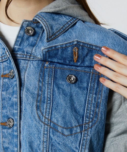 DOUBLE STANDARD CLOTHING(ダブルスタンダードクロージング)の「ドッキングデニムジャケット(デニムジャケット・レディース・インディゴブルー・36)」の11枚目の写真