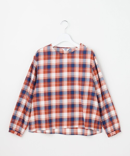 J.PRESS Ladies(J.プレス レディス)の「コットン 起毛 タータン チェック プルオーバー ブラウス(シャツ/ブラウス・レディース・レッド系3/アイボリー系3・XS)」の10枚目の写真