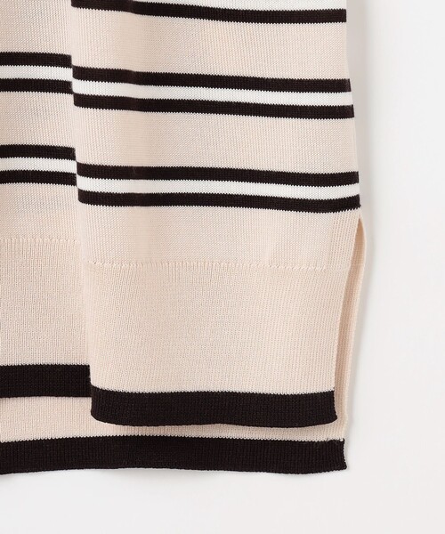 J.PRESS(ジェイプレス)の「SILKY WOOL ボーダー ニット(ニット/セーター・レディース・ベージュ系1・T15/T13)」の10枚目の写真