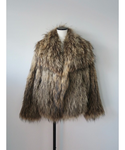 miies miim（ミーエスミーム）の「racoon coat（テーラードジャケット・レディース・アイボリー/ブラウン・FREE）」の15枚目の写真