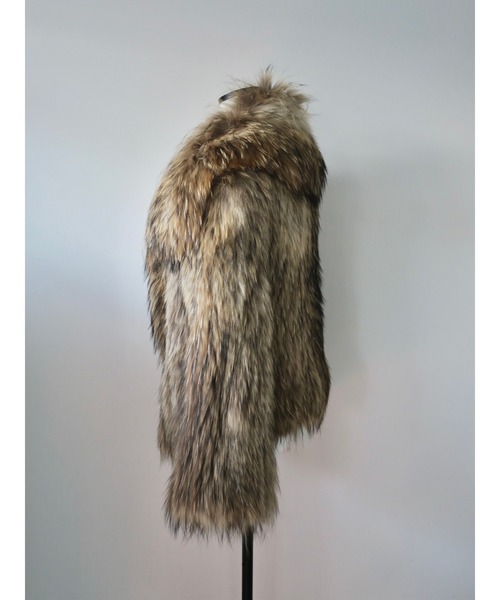 miies miim（ミーエスミーム）の「racoon coat（テーラードジャケット・レディース・アイボリー/ブラウン・FREE）」の22枚目の写真