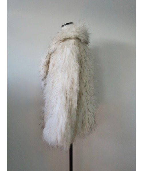 miies miim（ミーエスミーム）の「racoon coat（テーラードジャケット・レディース・アイボリー/ブラウン・FREE）」の19枚目の写真