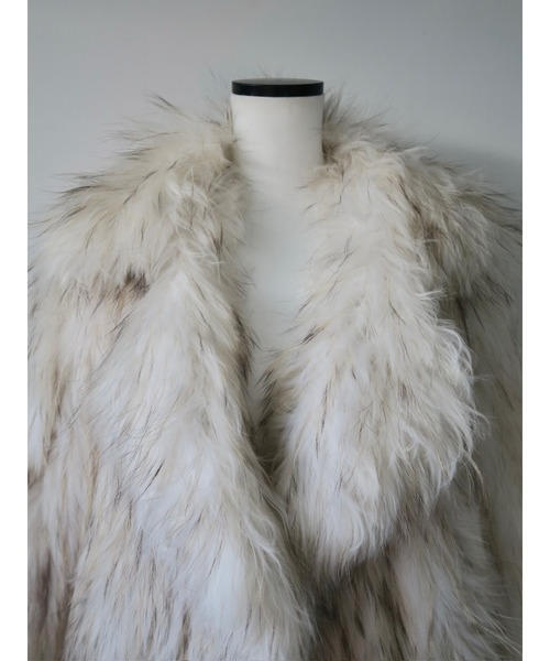 miies miim（ミーエスミーム）の「racoon coat（テーラードジャケット・レディース・アイボリー/ブラウン・FREE）」の17枚目の写真