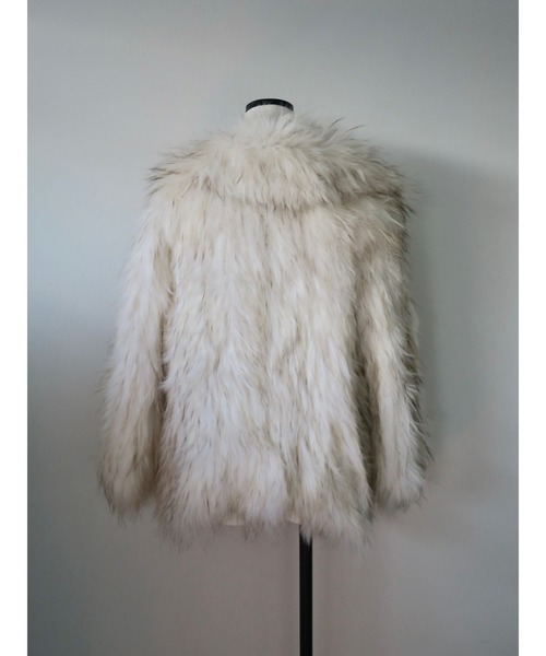 miies miim（ミーエスミーム）の「racoon coat（テーラードジャケット・レディース・アイボリー/ブラウン・FREE）」の18枚目の写真