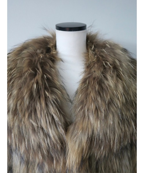 miies miim（ミーエスミーム）の「racoon coat（テーラードジャケット・レディース・アイボリー/ブラウン・FREE）」の20枚目の写真