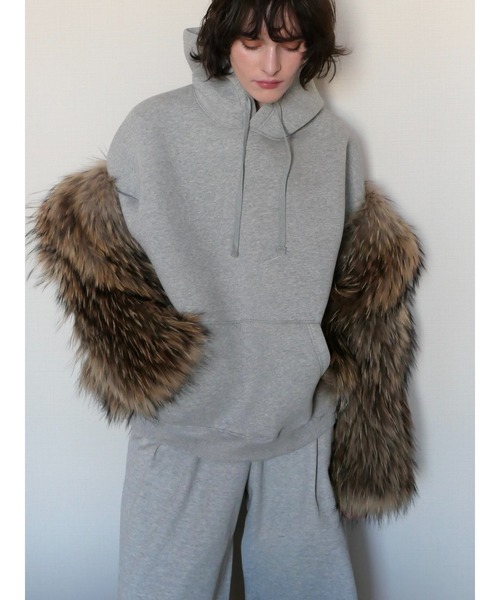 miies miim（ミーエスミーム）の「racoon coat（テーラードジャケット・レディース・アイボリー/ブラウン・FREE）」の13枚目の写真