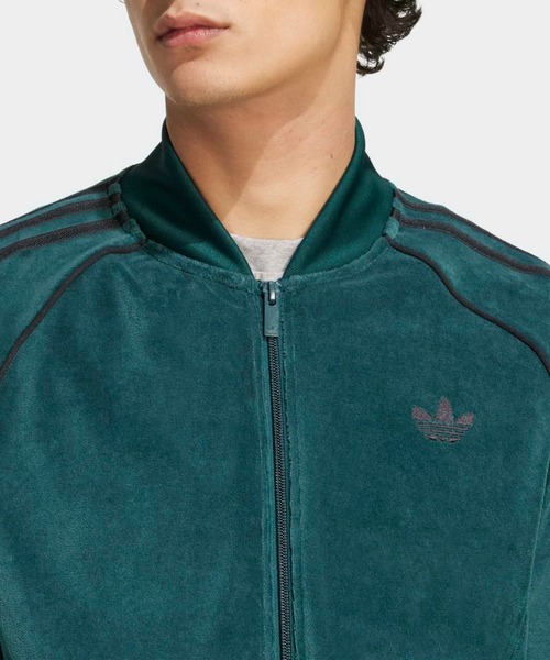 adidas（アディダス）の「SST アディカラー ベロア トラックトップ / ジャージ / トラックジャケット / アディダスオリジナルス adidas Originals（ジャージ・メンズ・グリーン・X-LARGE/SMALL/MEDIUM/LARGE/XX-LARGE/X-SMALL/3XL/XX-SMALL）」の5枚目の写真