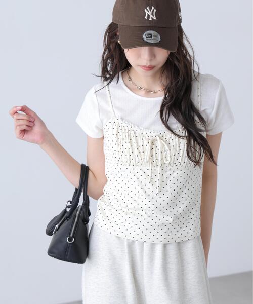 FREE'S MART(フリーズマート)の「◆針抜きテレコTシャツ×アソートキャミセット(Tシャツ/カットソー・レディース・ブラック系その他/ホワイト系その他2/ブルー系その他3/ホワイト系その他・FREE)」の2枚目の写真