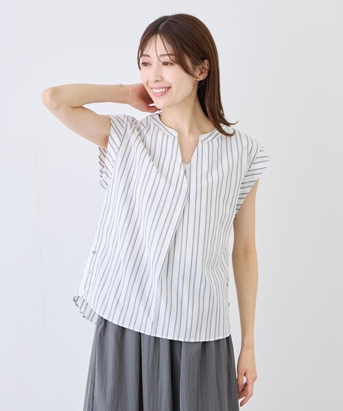 Jayro(ジャイロ)の「合わせネックブラウス(シャツ/ブラウス・レディース・ダークブラウン/グレー/ブルー系その他2/ブラック・FREE)」の12枚目の写真