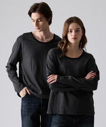CLEL（クレイル）の「【CLEL】Giza Cotton U-Neck T-Shirt / ギザコットン UネックTシャツ(ロンT/吸水速乾)（Tシャツ/カットソー）」