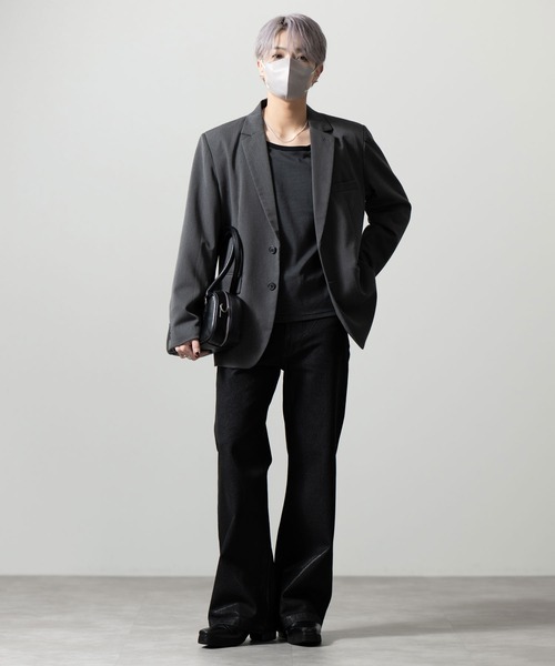 CLEL(クレイル)の「【CLEL】Giza Cotton U-Neck T-Shirt / ギザコットン UネックTシャツ(ロンT/吸水速乾)(Tシャツ/カットソー・メンズ・ブラック/グレー系1/ホワイト/グレー系・L/S/XS/M)」の15枚目の写真