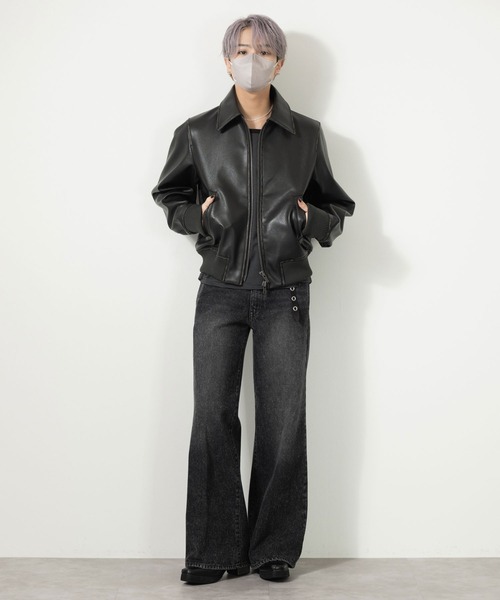 CLEL(クレイル)の「【CLEL】Giza Cotton U-Neck T-Shirt / ギザコットン UネックTシャツ(ロンT/吸水速乾)(Tシャツ/カットソー・メンズ・ブラック/グレー系1/ホワイト/グレー系・L/S/XS/M)」の16枚目の写真