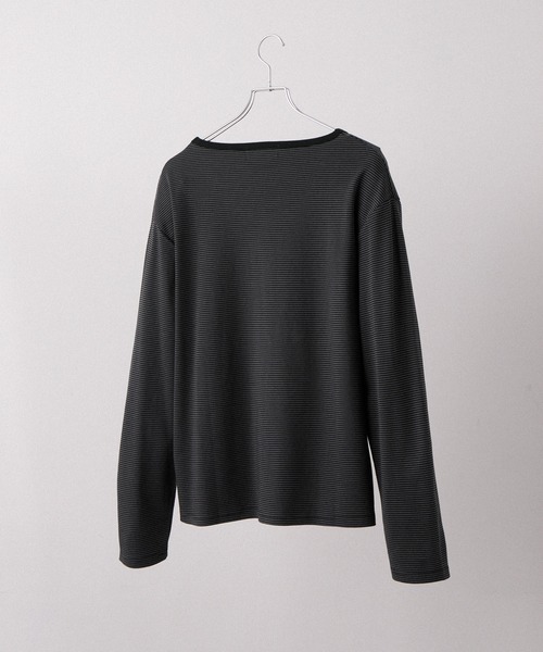 CLEL(クレイル)の「【CLEL】Giza Cotton U-Neck T-Shirt / ギザコットン UネックTシャツ(ロンT/吸水速乾)(Tシャツ/カットソー・メンズ・ブラック/グレー系1/ホワイト/グレー系・L/S/XS/M)」の20枚目の写真