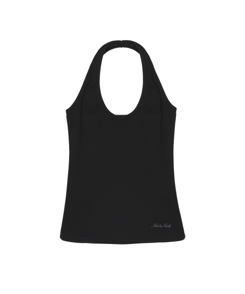 NICK&NICOLE(ニックアンドニコール)の「ESSENTIAL HALTER TOP_BLACK(Tシャツ/カットソー・レディース・その他・FREE)」の1枚目の写真