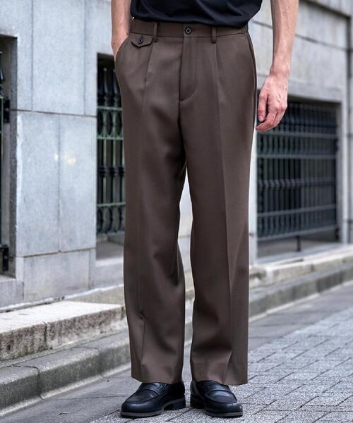 DRESSTERIOR(ドレステリア)の「【セットアップ可】イージーケア サイドゴアワイドパンツ(その他パンツ・メンズ・オリーブ/ネイビー・76/85/79/82)」の1枚目の写真