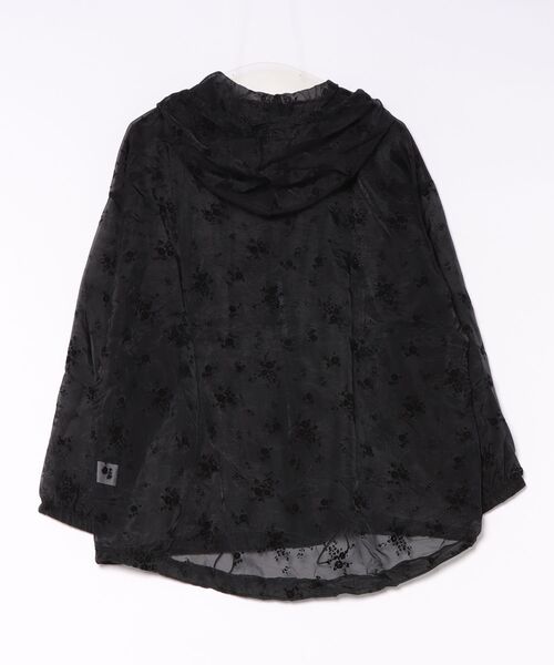 IMARI（イマリ）の「【 IMARI / イマリ 】 フラワー デザイン シアー ジップアップ パーカー（パーカー・レディース・ブラック/アイボリー・FREE）」の3枚目の写真