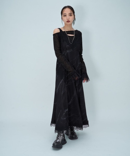 HARE(ハレ)の「【郷祥×HARE】レースキャミワンピース(HARE)(ワンピース・レディース・ブラック・FREE)」の6枚目の写真