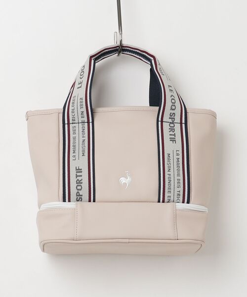 le coq sportif GOLF（ルコックスポルティフゴルフ）の「ルコックゴルフ　ジャガードデザイン 二層式保冷カートバッグ（トートバッグ・レディース・ブラウン/ベージュ/ネイビー/ホワイト・FREE）」の6枚目の写真