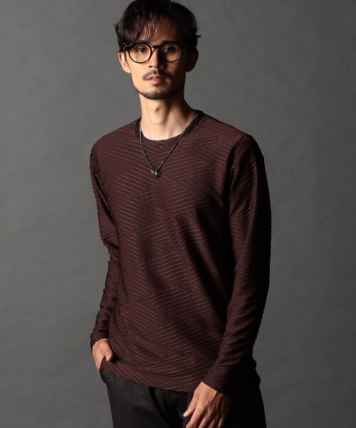 NICOLE CLUB FOR MEN（ニコルクラブフォーメン）の「バスケットブリスタープルオーバー（Tシャツ/カットソー・メンズ・ネイビー/ホワイト/ブラック/ボルドー・XL/M/L）」の4枚目の写真