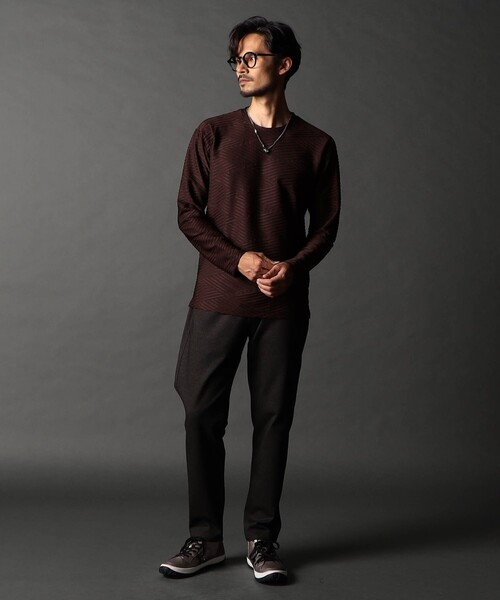 NICOLE CLUB FOR MEN（ニコルクラブフォーメン）の「バスケットブリスタープルオーバー（Tシャツ/カットソー・メンズ・ネイビー/ホワイト/ブラック/ボルドー・XL/M/L）」の6枚目の写真