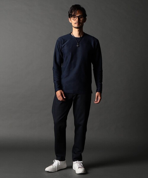 NICOLE CLUB FOR MEN（ニコルクラブフォーメン）の「バスケットブリスタープルオーバー（Tシャツ/カットソー・メンズ・ネイビー/ホワイト/ブラック/ボルドー・XL/M/L）」の9枚目の写真