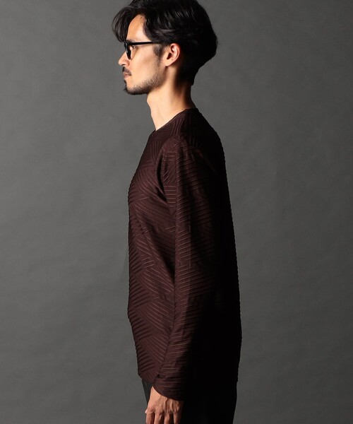NICOLE CLUB FOR MEN（ニコルクラブフォーメン）の「バスケットブリスタープルオーバー（Tシャツ/カットソー・メンズ・ネイビー/ホワイト/ブラック/ボルドー・XL/M/L）」の11枚目の写真