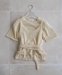 anuke（アンヌーク）の「anuke Wrapcami Layered Knit（ニット/セーター）」
