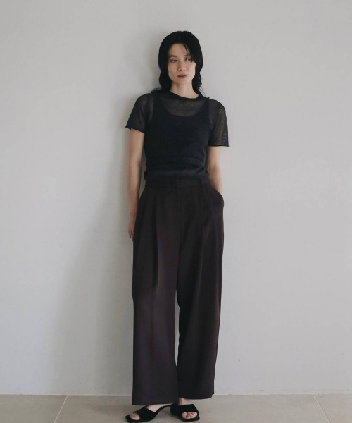 anuke（アンヌーク）の「anuke Wrapcami Layered Knit（ニット/セーター・レディース・ベージュ/グレー・FREE）」の12枚目の写真