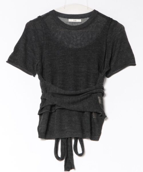 anuke（アンヌーク）の「anuke Wrapcami Layered Knit（ニット/セーター・レディース・ベージュ/グレー・FREE）」の17枚目の写真