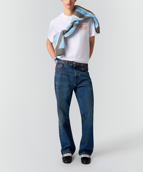 MSGM（エムエスジーエム）の「スラッシュストライプ ニットセーター（ニット/セーター・メンズ・グレー系・M/S）」の4枚目の写真