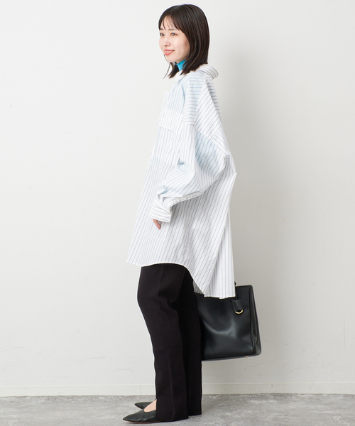 SLOBE IENA(スローブイエナ)の「グッドフィールフライスタートルTEE(Tシャツ/カットソー・レディース・ライトグレー/サックスブルー/ブラウン・FREE)」の18枚目の写真