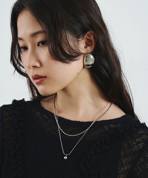 ROSE BUD(ローズバッド)の「BIG ROUND PIERCING(ピアス(両耳用)・レディース・ゴールド/シルバー・ONE SIZE)」の3枚目の写真