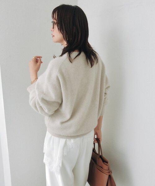 RIVE DROITE（リヴドロワ）の「フラッフィクルーニット（秋服/冬服）（ニット/セーター・レディース・ホワイト系その他/グレー・FREE）」の11枚目の写真
