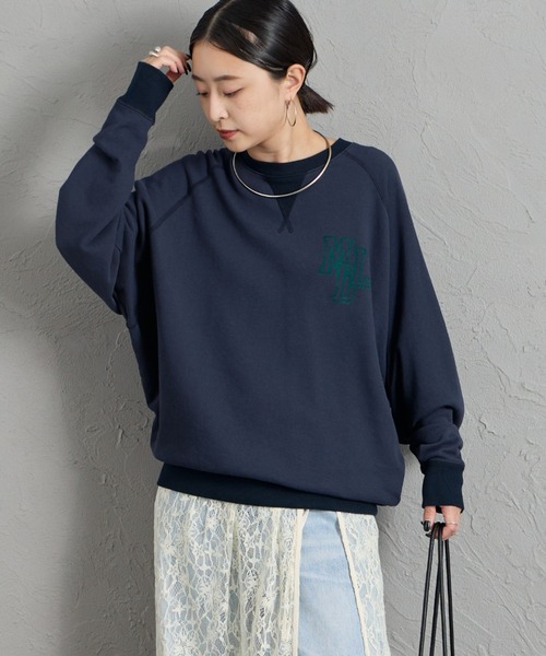 MICA&DEAL（マイカ＆ディール）の「[MICA&DEAL/マイカアンドディール] フロッキーロゴプリントスウェット（スウェット・レディース・グレー/ネイビー・F）」の19枚目の写真